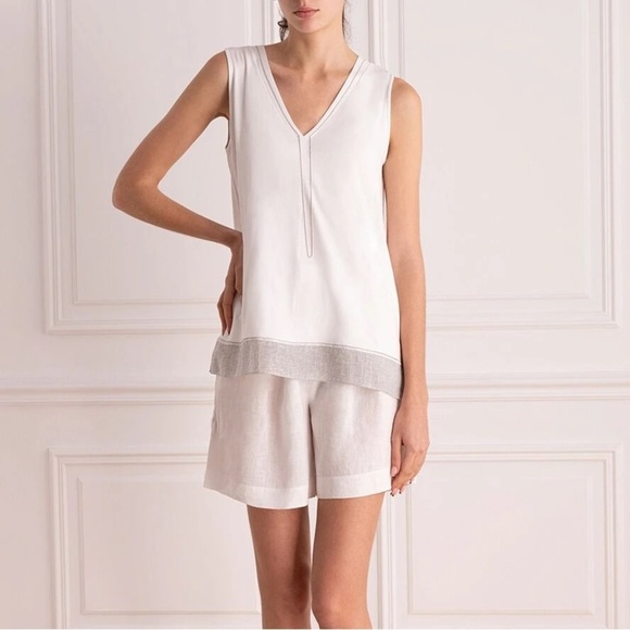 D.EXTERIOR Women's White Viscose Polyester Monili Beading Built-in Necklace Sm - Picture 1 of 11